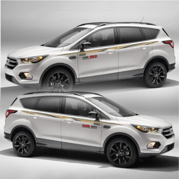 White car Автомобильный Стайлинг спортивный автомобиль Стикеры для Ford автомобильное Kuga аксессуары и отличительные знаки авто стикер stickerstickers - Название цвета: White car
