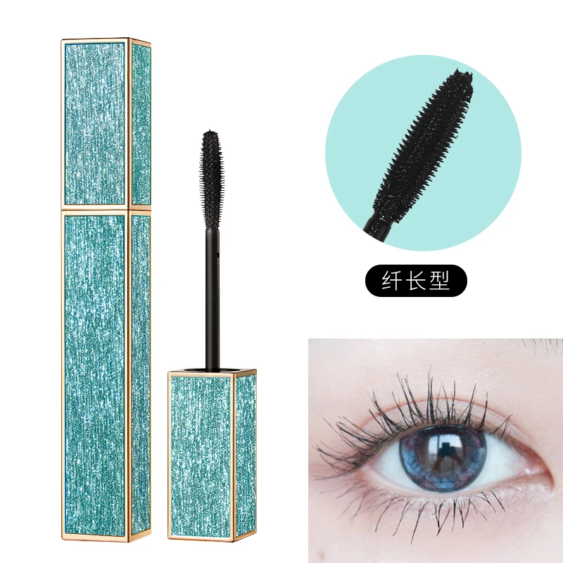 

Xixi black mascara Thick curling lengthening eyelash extension cream waterproof long lasting blue silver starry mascara AC115