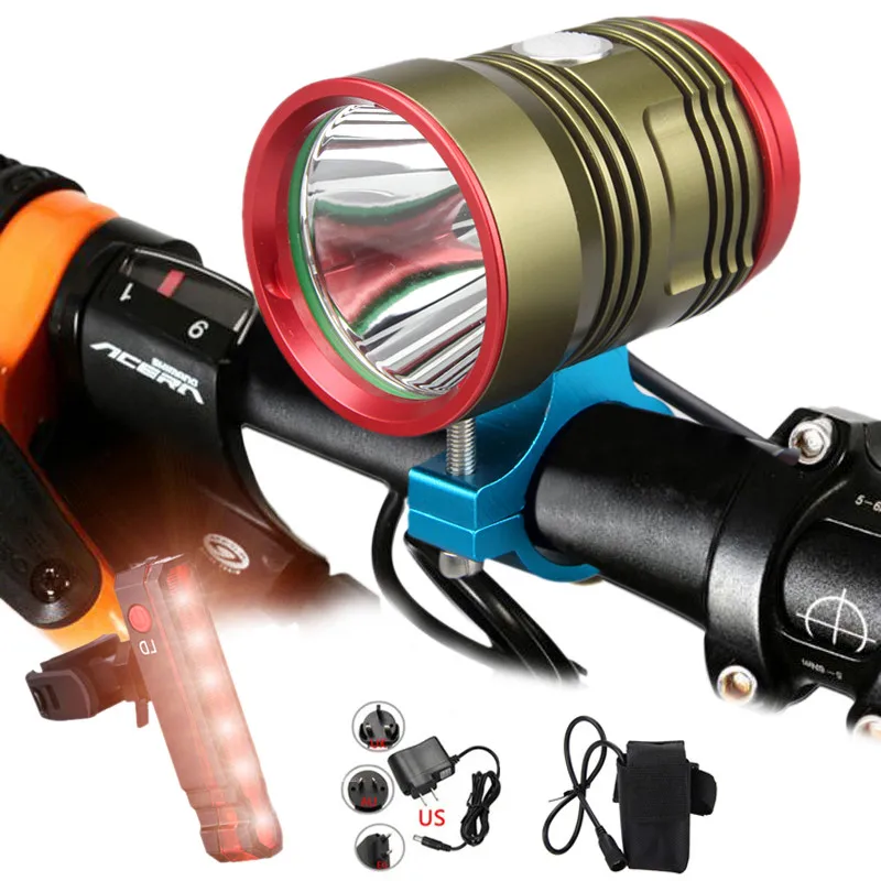 Package B MTB 2500 люмен XHP70 светодиодная велосипедная лампа передняя фара езда Сумка для велосипеда на передней раме свет для наружного ночного езды кемпинг - Цвет: Package B