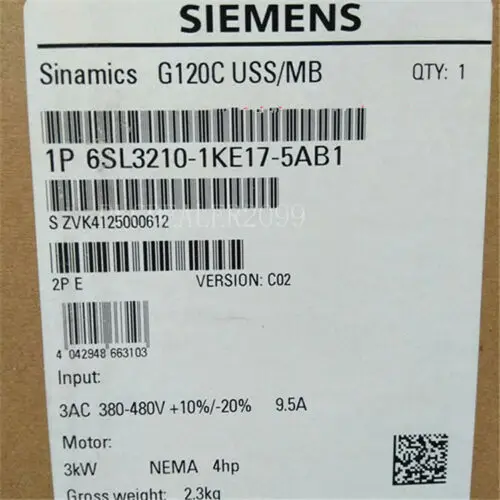 Новый преобразователь Siemens 6SL3210-1KE17-5AB1 SINAMICS G120C IP20 1 шт. | Инструменты
