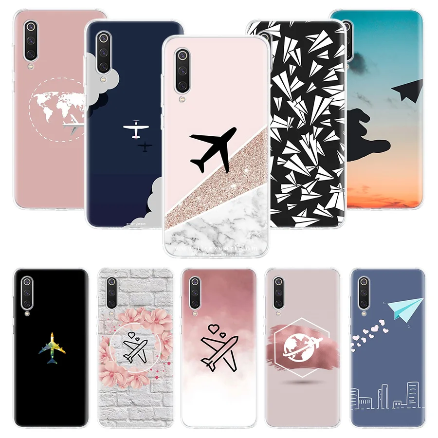 Travel The World Paper Plane Aircraft Phone Case Per Xiaomi Redmi Note 10 11 9 8 10S 11S 11T 11E Pro 9T 9S 8T 7 6 5 5A 4 5G Max