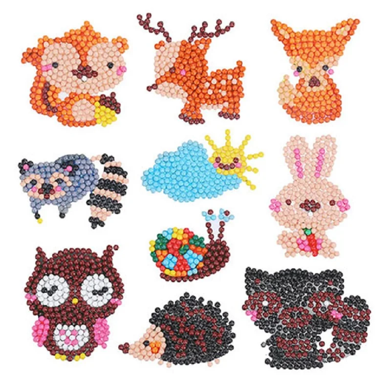 10 шт. Мультяшные животные насекомые алмазная живопись наклейки 5D Сделай Сам