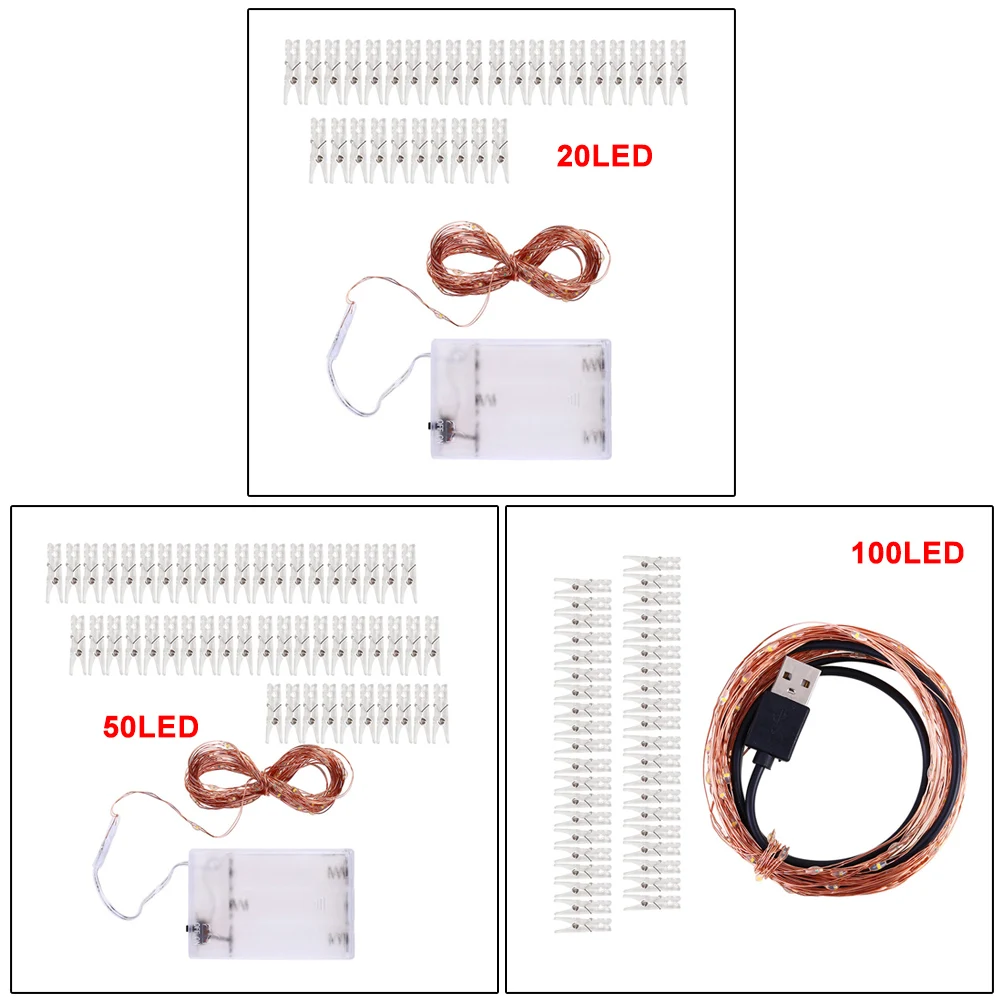 Solar String Lights 20, 50, 100 LED Copper Wire Star String Lights Indoor and Outdoor for Garden Courtyard Home Party TS
