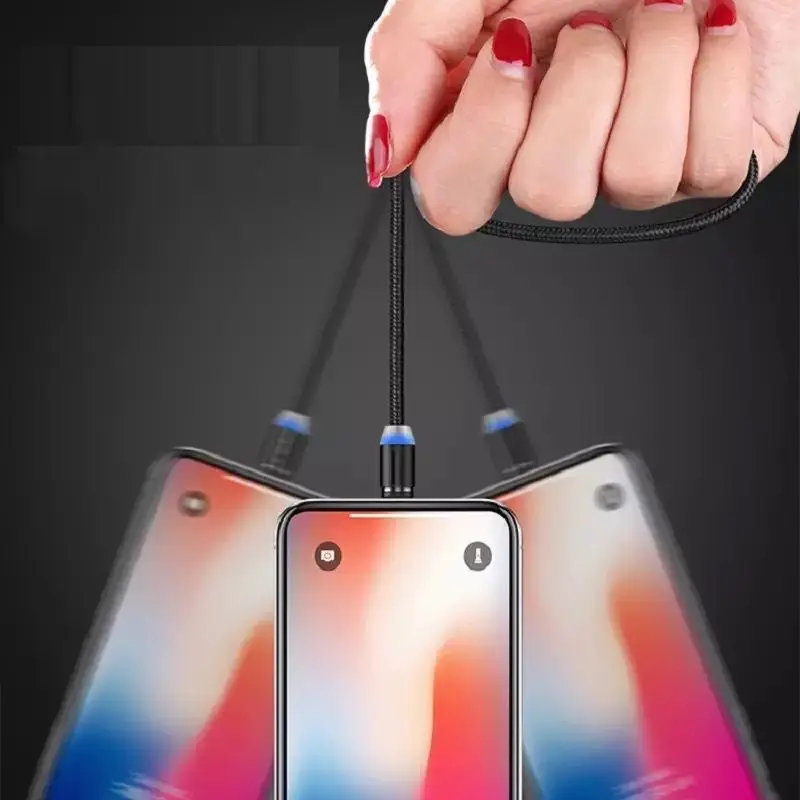 Круглый Магнитный кабель с разъемом 8 Pin Type C Micro USB быстрая зарядка телефона