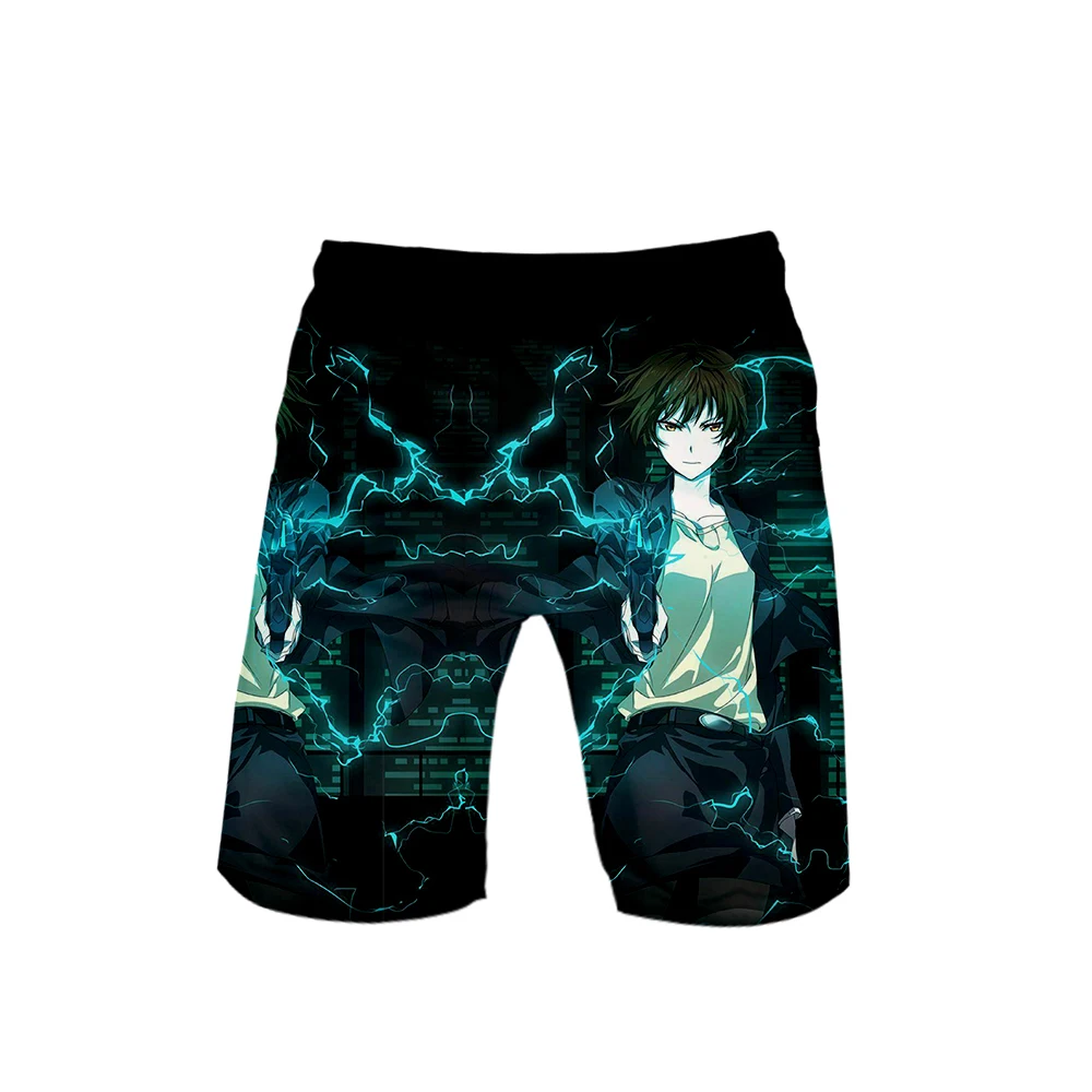 Psycho-Pass 3D Beach Shorts Man Exclusive Fashion Summer Casual Shorts Fashion Hip Hop Short 3D Pants Beach Wear 6XL