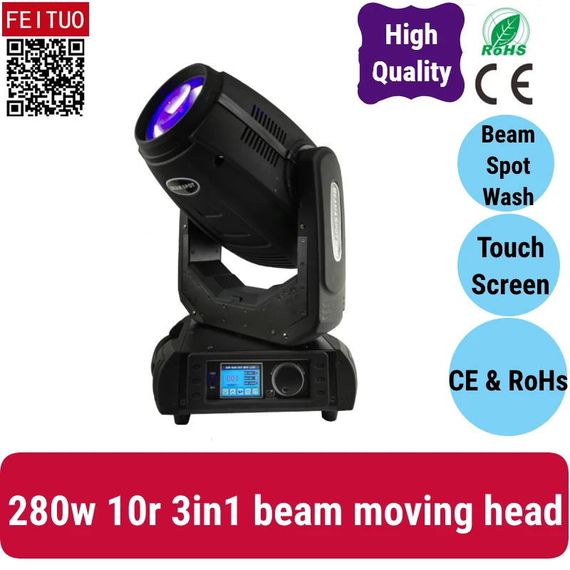 4pcs + Flycase Robe Pointe 10r Beam 280 3IN1 Spot Wash Moving Head Light Touch Screen Dmx 280w Sharpy For Dj | Лампы и освещение