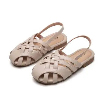 

New Children Garden Shoes Girls Sandal Woven Baotou Soft Bottom Breathable Beach Sandals Slippers High Quality Kids Baby Sandals