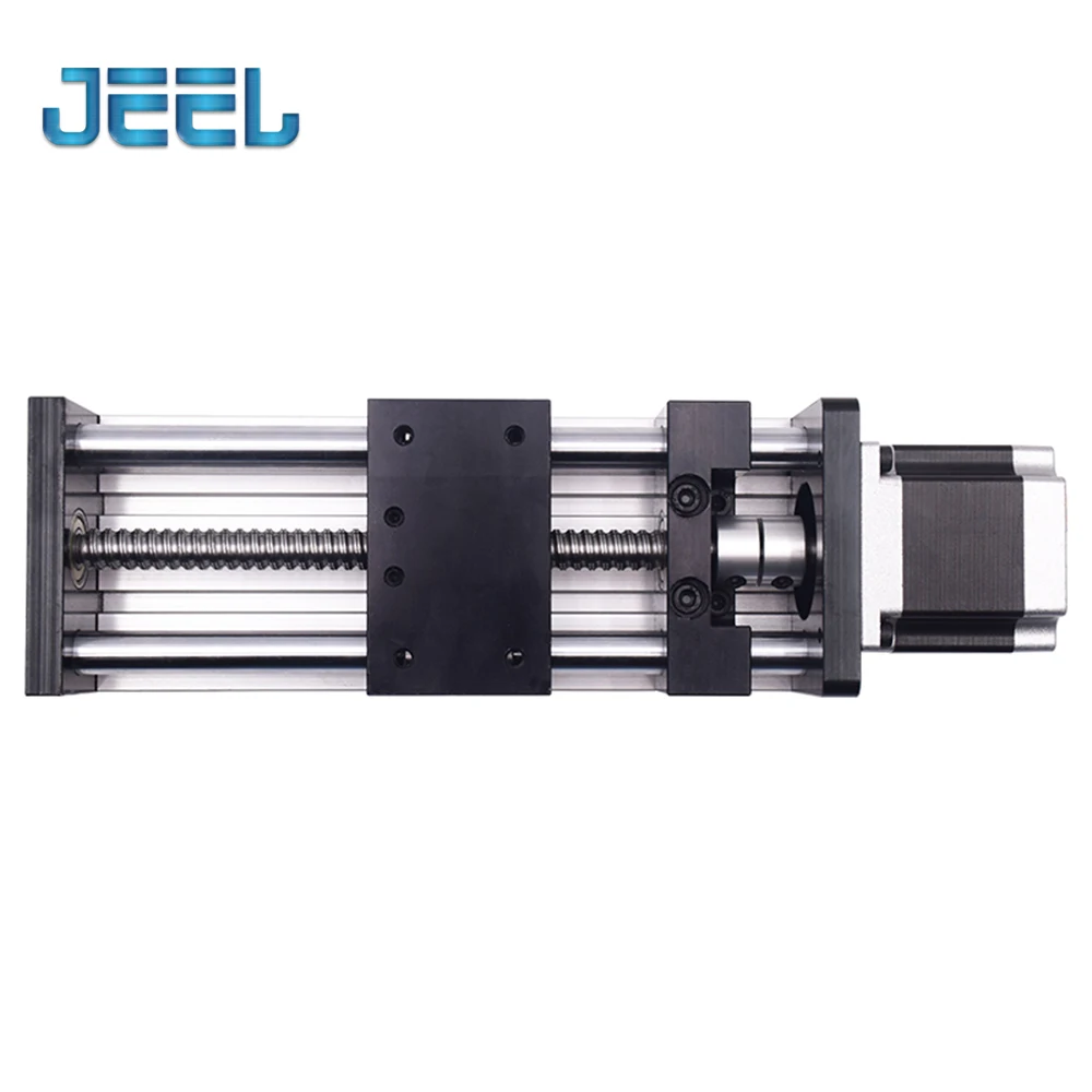 

Double optical axis ball screw slide table linear guide rail cross screw module stepper motor slide table+Nema23 57 motor