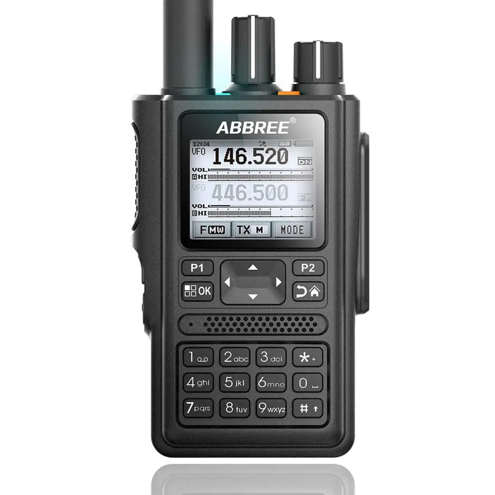 ABBREE AR-F8 gps 6 полос(136-520 МГц) 8 Вт 999CH Многофункциональный VOX DTMF SOS lcd цветной любительский Ham двухстороннее Радио рация - Цвет: standard package