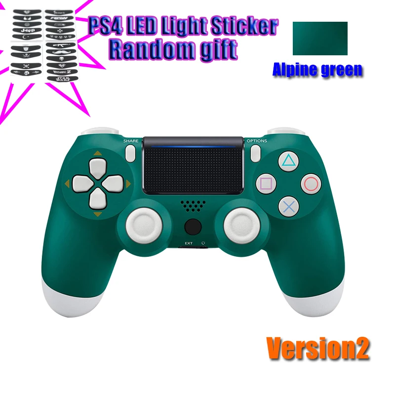 Alpine green Для PS4 контроллер беспроводной геймпад для Playstation Dualshock 4 джойстик Bluetooth геймпады V2 для PS4/PS4 Pro Silm PS3 PC Игры - Цвет: Alpine green