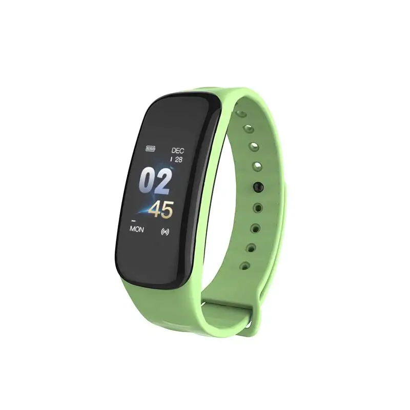 C1S Wearfit смарт-браслет часы измерение артериального давления монитор сердечного ритма Cardiaco фитнес-трекер умный Браслет - Цвет: Зеленый