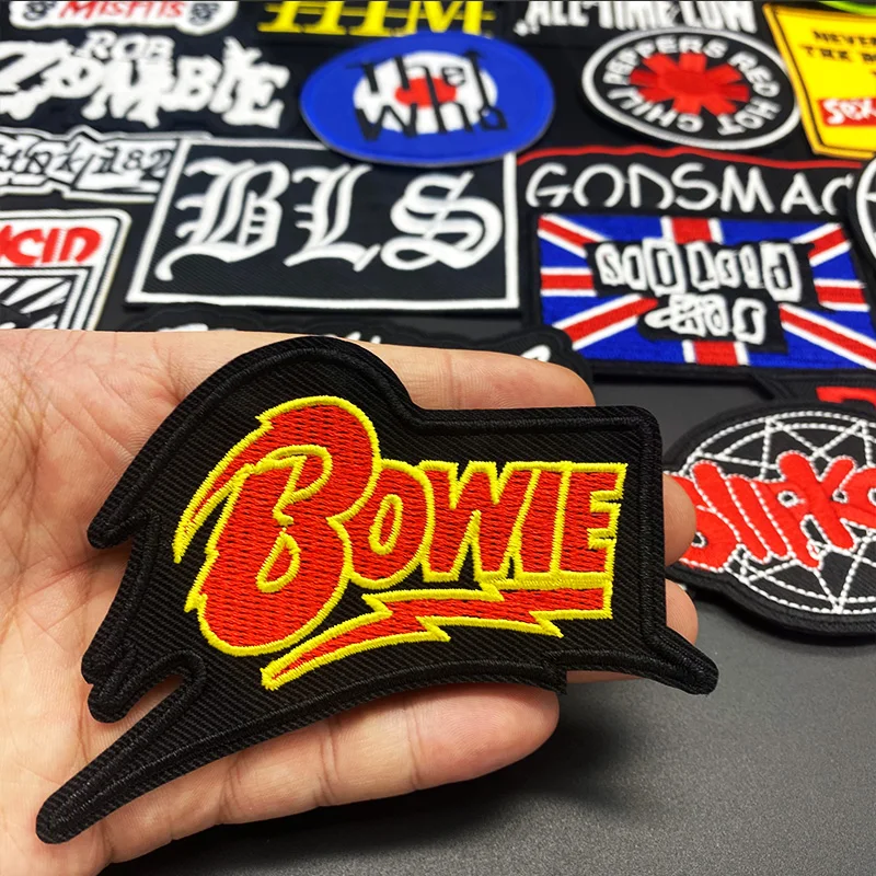 메탈 밴드 패치 아이언 온 락 음악 배지 펑크 스티커, 의류 재킷 청바지 DIY 자수 패치, 27 개/로트