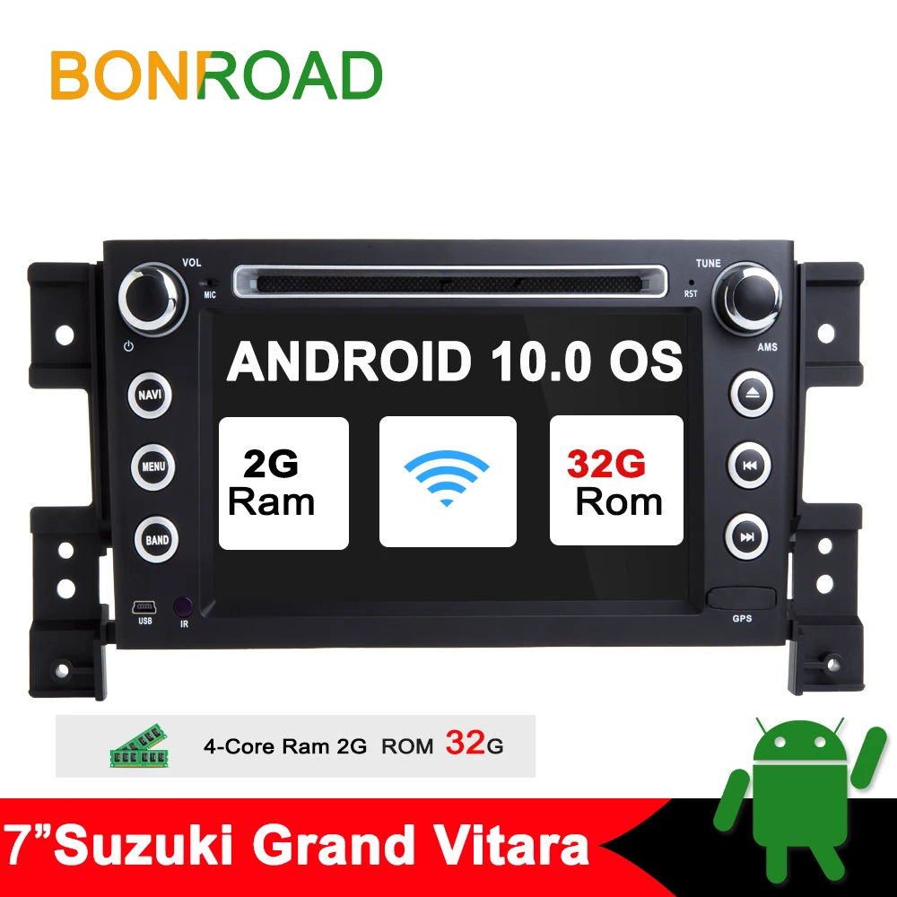 7inch 2G 32G Bonroad Android 10,0 Автомобильный мультимедийный плеер для Suzuki grand vitara 2007-2011 радио gps навигация автомобильный Аудио Видео плеер 2G+ 16G - Цвет: 7inch 2G 32G
