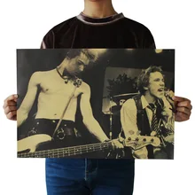 Секс-пистолеты Ретро Английский Kraftpaper фотоплакат в спальню Бар Кафе домашние декоративные наклейки