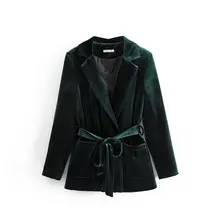 ##Special Price Autumn new solid color women's jacket 2019 autumn new double pocket velvet belt slim suit jacket Female blazer ##Special Price Autumn new solid color women's jacket 2019 autumn new double pocket velvet belt slim suit jacket Female blazer