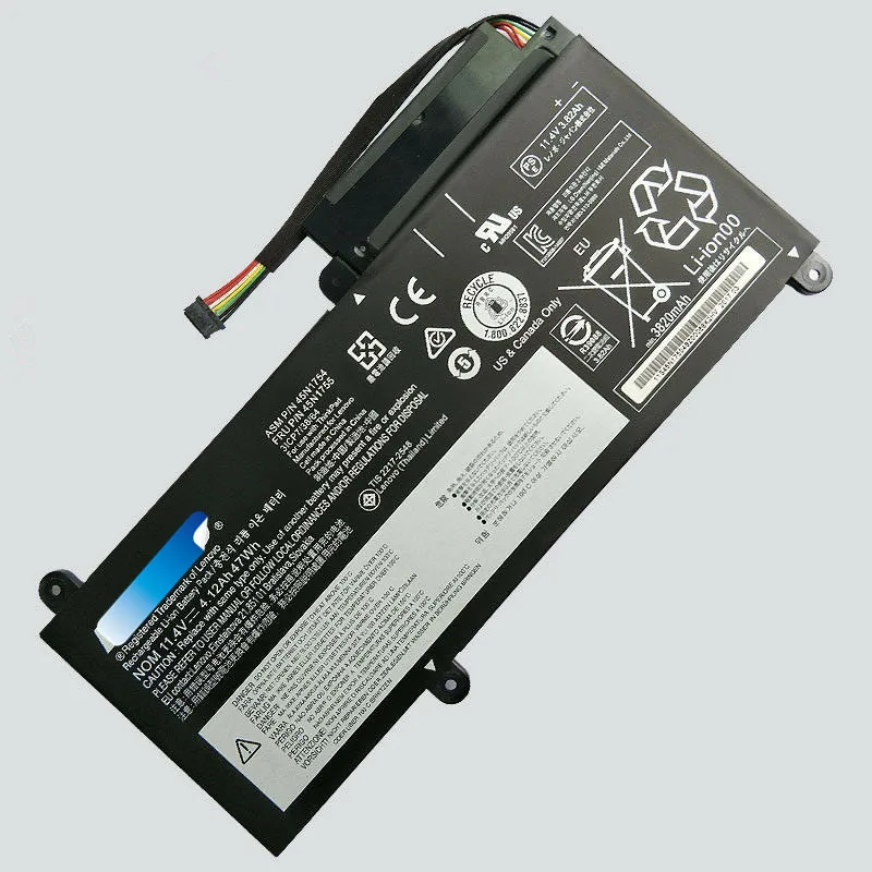 11,4 V 47Wh натуральная 45N1754 45N1755 Батарея для lenovo ThinkPad E450 E455 E450C E460 E460C E465 45N1756 45N1757