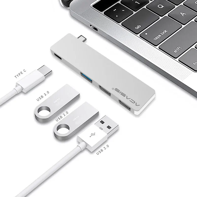 

acasis USB 3.1 Type C Hub 4-Port USB 3.0 2.0 Hub Adapter Type-C HUB for MacBook Pro