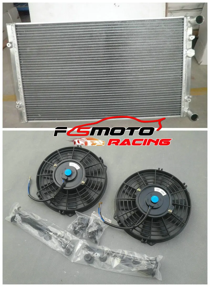 Алюминиевый радиатор и вентиляторы для VW для GOLF GTI/BORA MK4 IV, AUDI A3/TT, SEAT LEON/TOLEDO, 1,8 T