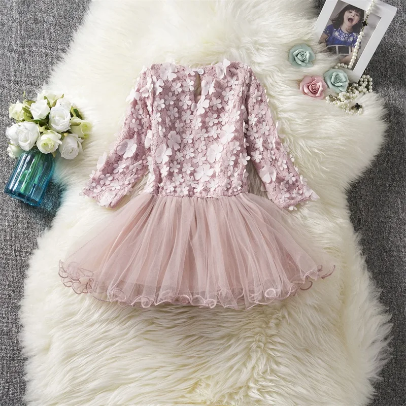 Кружевные платья Детские праздничные платья для маленьких девочек с принтом «птичка», детская одежда Atumun, детское платье принцессы vestidos для девочек, 3 года