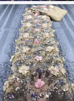 

sequins lace fabric best Quality SYJ-0 Embroidered Laces Fabric For party dress