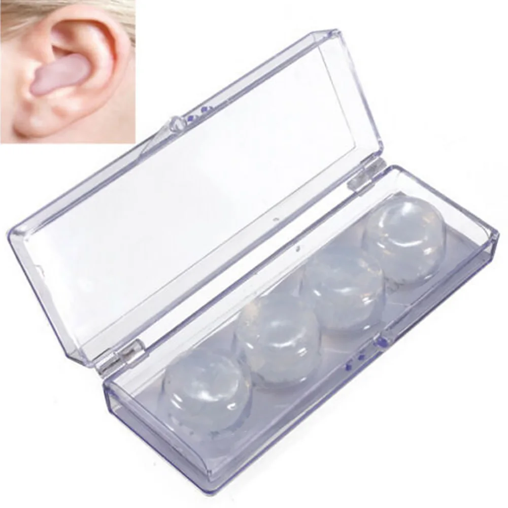 4 Pcs/set Waterproof Accessories Swimming Mouldable Soft Silicone Swimmers Non-toxic Diving Earplugs Sports Noise Reducing Sleep