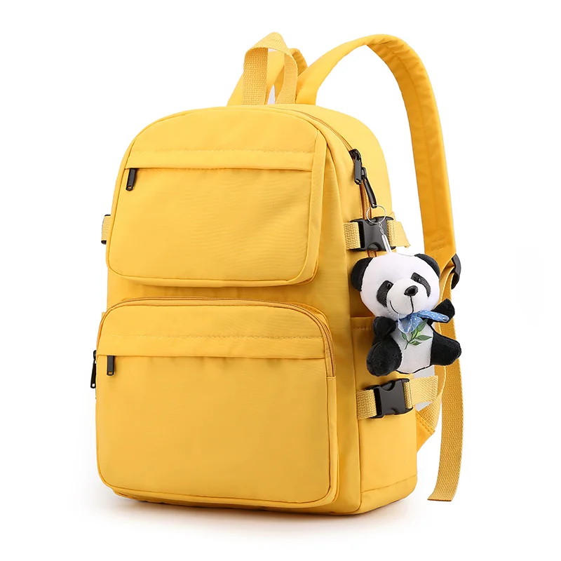 BPZMD водонепроницаемый нейлоновый школьный рюкзак для женщин, рюкзаки для путешествий с несколькими карманами, женская школьная сумка для девочек-подростков, книга - Цвет: yellow