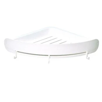 

Triangular Shower Shelf Plastic Punch-free Organizer for Bathroom Corner Kitchen _WK