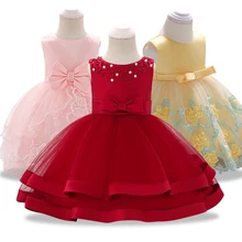 Высококачественное кружевное платье для маленьких девочек; платье для крещения для девочек; платье для первого дня рождения, свадьбы, крестин; Одежда для младенцев; bebes