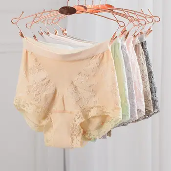 

Pregnant women's underwear Women Solid Color Stretchy Lace Mid Waist Briefs Hip Lift Underpants Body Shaper