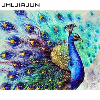 

JHLJIAJUN painting by numbers Oil paintings of birds and animals on the canvas make the house full of life