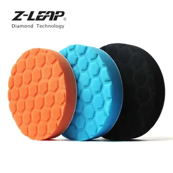 Z-LEAP-Kit de almohadillas para pulir espuma para coche, 3 uds., 6/7/150mm, para pulidor de vidrio, disco para limpieza, encerado, para máquina del pulidor de coche 1