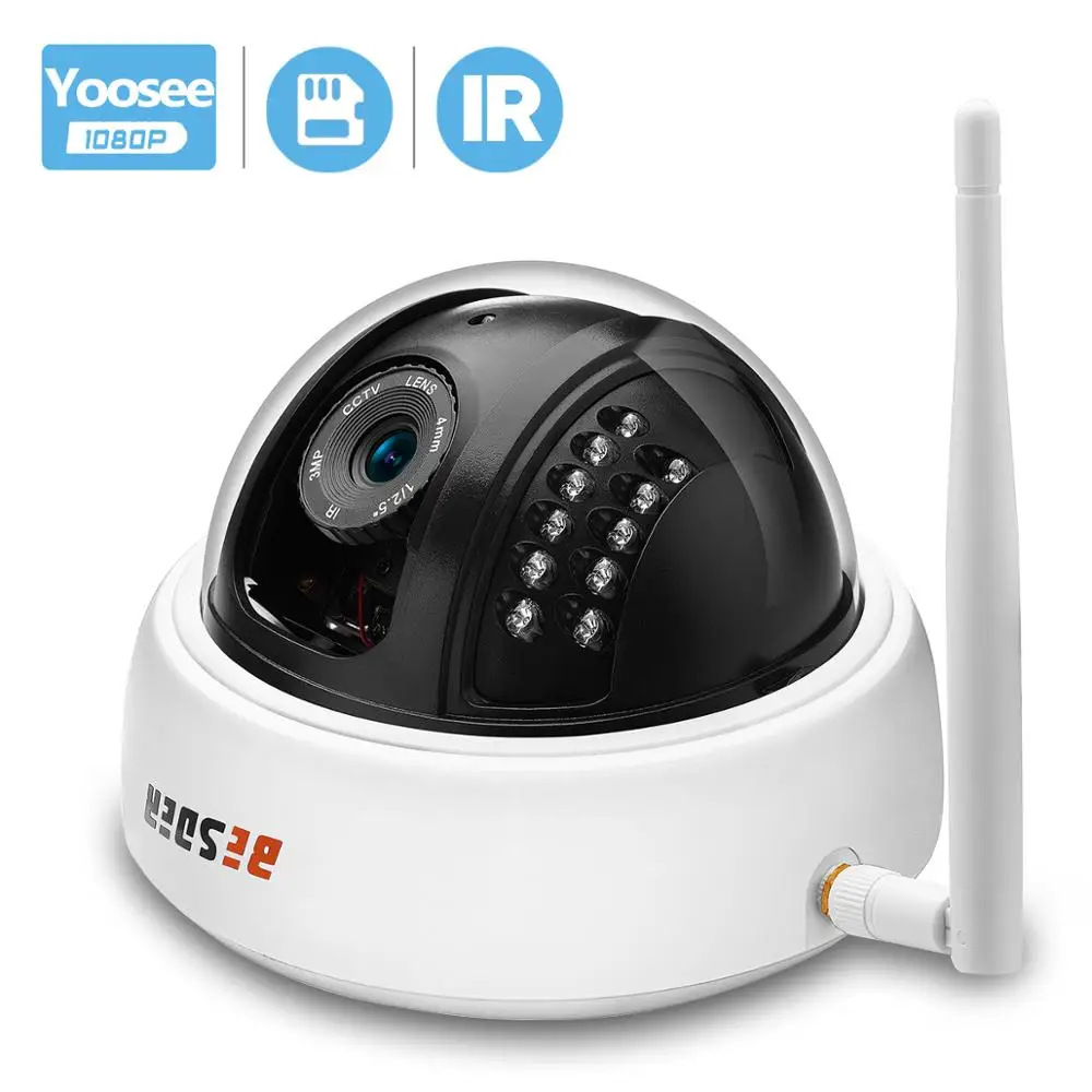 Besder 1080P безопасность Wi-Fi IP камера 64G слот для sd-карты ONVIF Push Alarm Yoosee P2P купольная Беспроводная камера IP Обнаружение движения