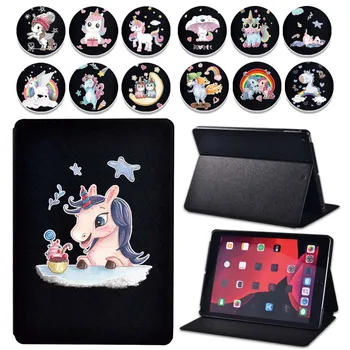 

Unicorn Cartoon Case for Apple Ipad 8 2020 8th Generation 10.2 Inch Tablet PU Leather Scratch Resistant Protective Case