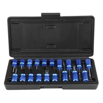 

New 19 Pieces Fine Hand Tool Set Car General Electric Terminal Release Connector Removal Tool Set Drill Set