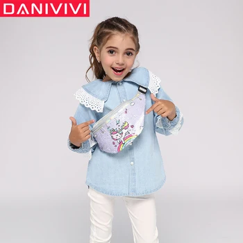 

Fashion Unicorn Fanny Pack Women Teenager Girls Sequins Waist Bag Pink Shoulder Belt Bags Kids Waist Packs Chest Bag Phone Pouch