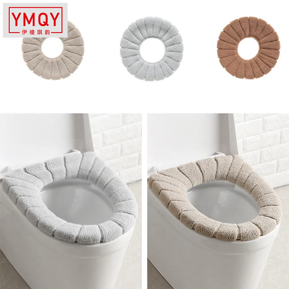 

2019 New Winter Comfortable Soft Heated Washable Toilet Seat Mat Set Bathroom Accessories Interior For Home Decor Closestool Mat