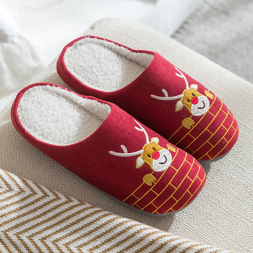 

Winter Fur Warm Female Breathable Sweat-Absorbing Non-Slip Slippers Indoor Outdoor Unisex Shoes Slip on Flats Dropshipping