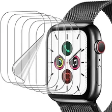 Protector Apple zegarek tanie tanio LAIKBO CN (pochodzenie) Odporna na zarysowania Screen Protector Case Szkło hartowane z nanopowłoką For Apple Watch Series 6 se 5 4 3 2 1 Screen Protector