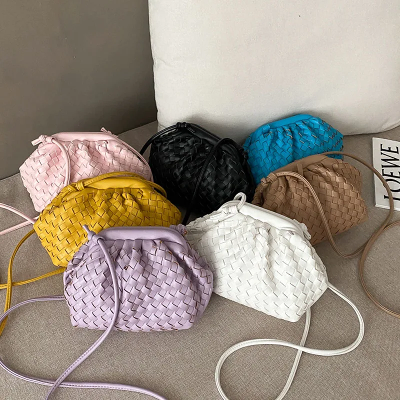 Luxury Ladies Weave Bag Soft Leather Crossbody Shoulder Bags For Women 2022 Fashion Female Brand Handbag and Purse Lady Hobo Bag