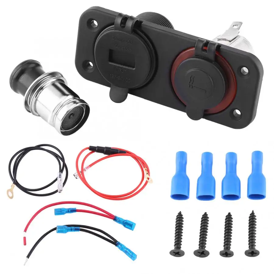 12 V-24 V прикуривателя Dual USB Автомобильное зарядное устройство вольтметр светодиодный Дисплей для автомобилей яхты RV USB Accesorios Automovil