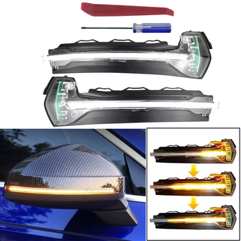 

Crystal For Audi A3 8V S3 RS3 Bright LED Turn Signal Dynamic Side Mirror Light Flashing Blinker Indicator 2013 2015 2017 Clear