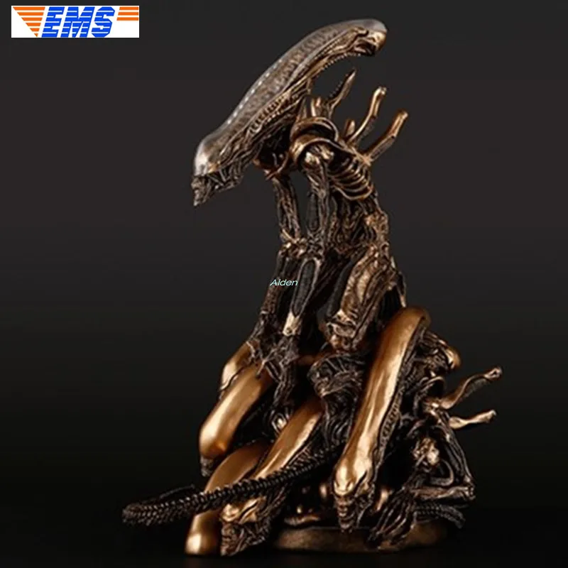 

14" Alien vs. Predator Statue Alien Bust AVP Full-Length Portrait Alienpile GK Action Collectible Model Toy BOX 35CM Z2655