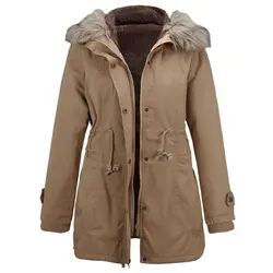 Disputent 2019 зимняя куртка Женская Плюс Размер Женская Парка утепленная верхняя одежда однотонные пальто с капюшоном Женский Тонкий хлопковый