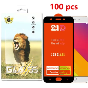 

100pcs 21D Tempered Glass Full Cover For VIVO Y7s Y11 Y17 Y90 V17 Pro X27 Z1X Z5X S1 U1 U3 U10 IQ003 Screen Protector With Box