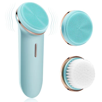 

IPX7 Waterproof Deep Clean Replaceable Brush Head Silicone Electric Brush Cleansing Facial Machine Face Clean Device