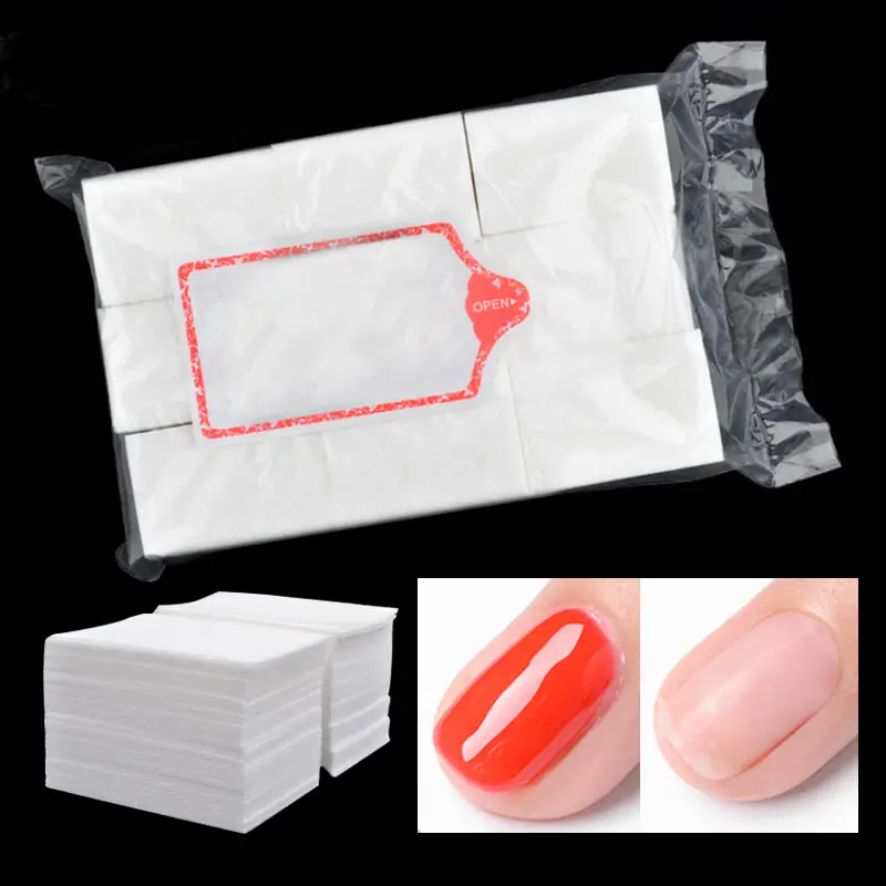 1 упаковка Гель-лак для снятия лака салфетки ногтей очищающие без ворса бумажный