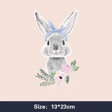 

Cute little rabbit iron patch DIY heat transfer clothes T-shirt heat transfer sticker decorative printing