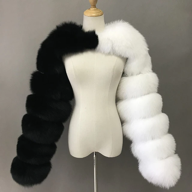 Fashion Winter High Quality Faux Fox Fur Coat Women 2021 Patchwork Long ...