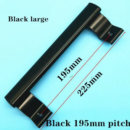 Black large Раздвижная дверная ручка балкона пластиковая стальная дверная ручка, шкафчик дверные ручки - Цвет: Black large