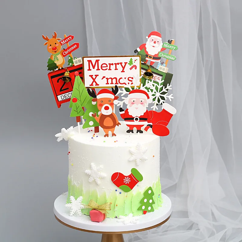Cakelove Merry Christmas дерево-арка торт Топпер для рождественские вечерние принадлежности Снеговик Санта-Клаус украшения детский душ выпечки детей